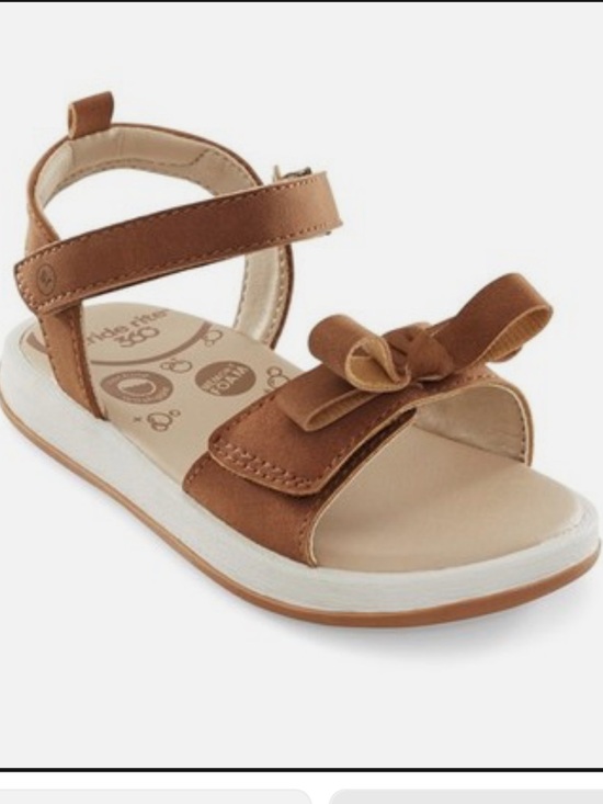 Stride Rite Other - Girls Brown Bow Strap  Stride Rite Delilah Sandals 13M